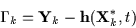 \begin{displaymath}\Gamma_k={\bf Y}_k - {\bf h}({\bf X}^{*}_k, t)
\end{displaymath}
