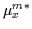 $\mu_x^{m*}$