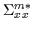 $\Sigma_{xx}^{m*}$