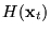 $H({\bf x}_t)$